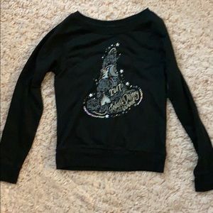 Like new black sequin DISNEY PARKS sweater small